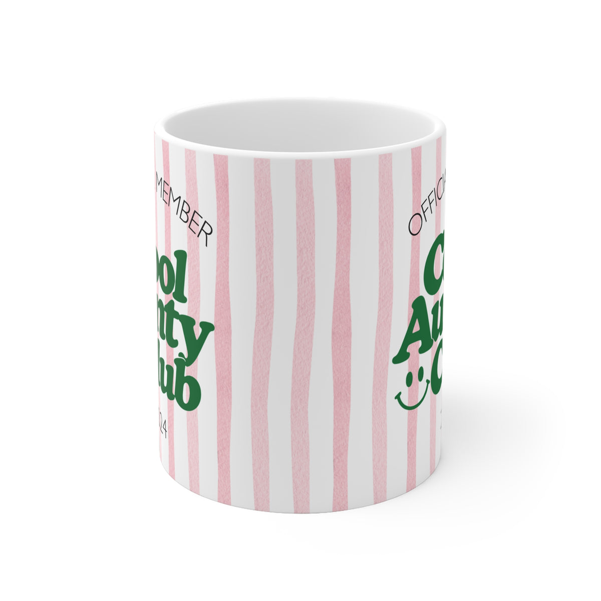 Tasse Cool Aunty Club 2024 - rosa gestreift
