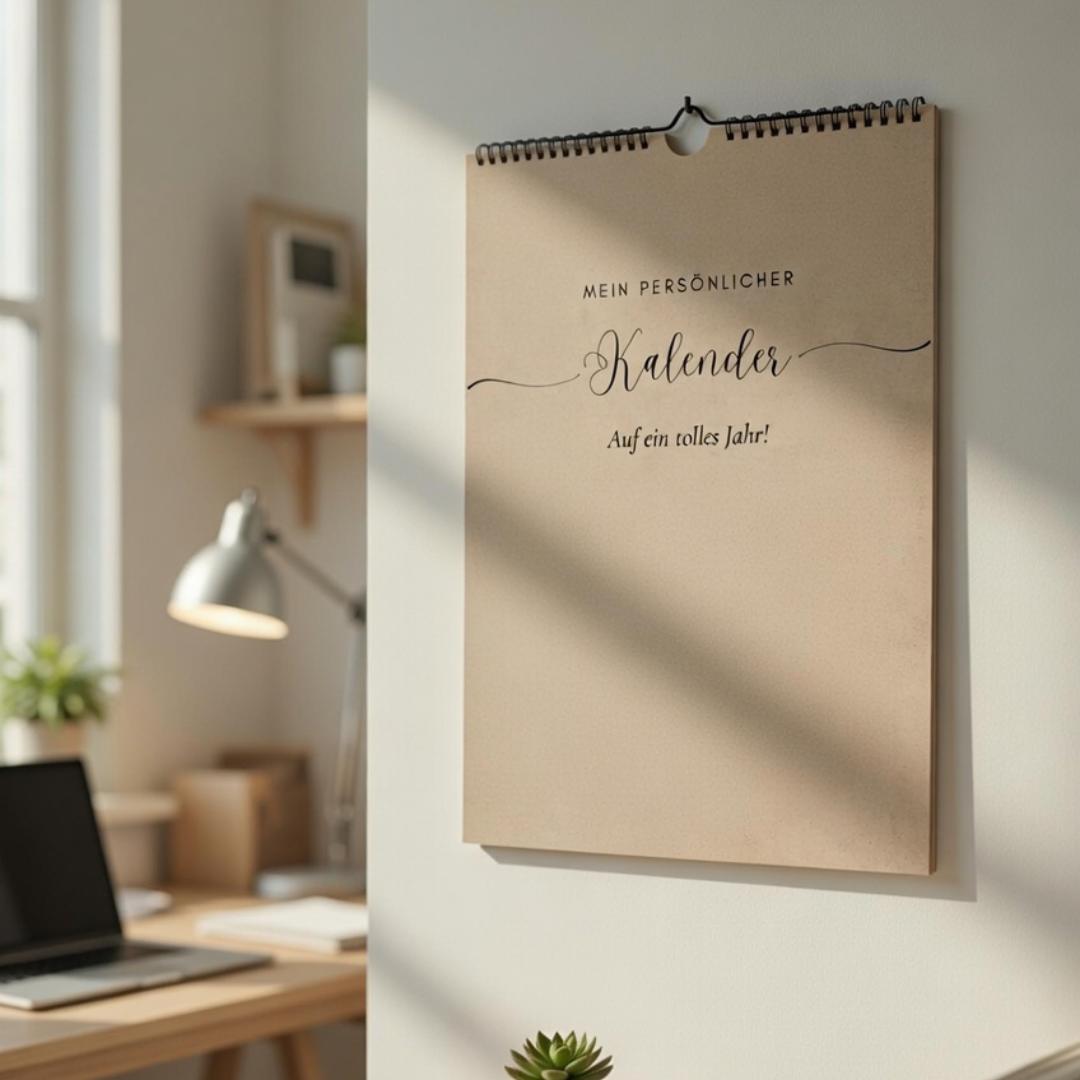 Schlichter Wandkalender A4 – Notizen