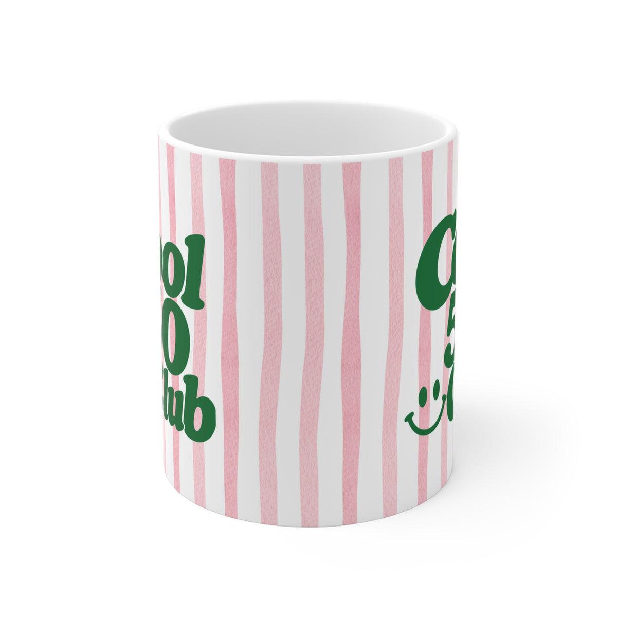 Tasse Cool 50 Club ohne Jahreszahl - rosa/grün