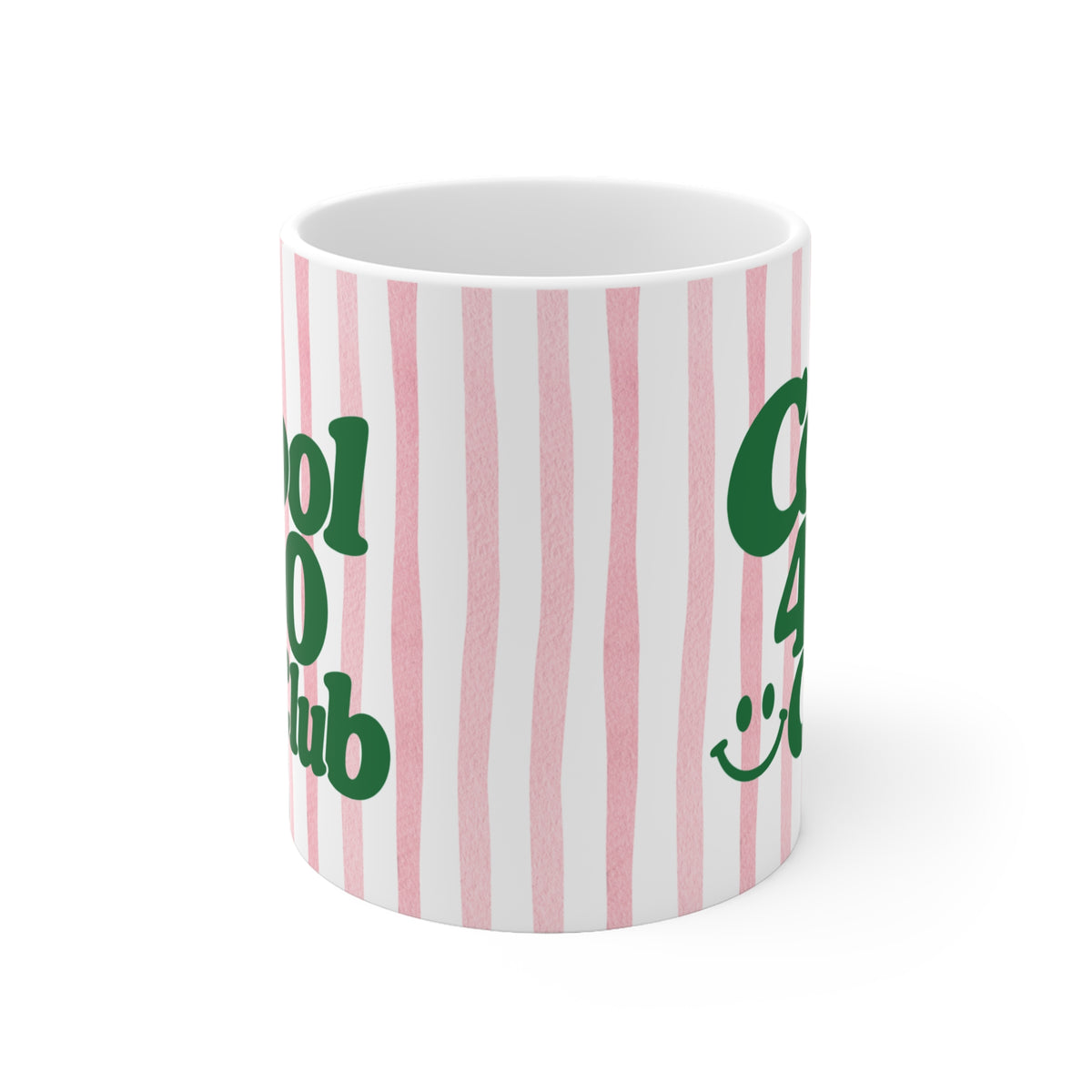 Tasse Cool 40 Club ohne Jahreszahl - rosa/grün