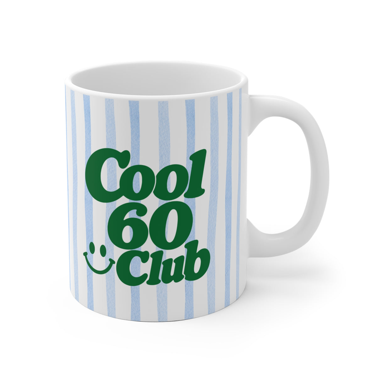 Tasse Cool 60 Club ohne Jahreszahl - blau/grün