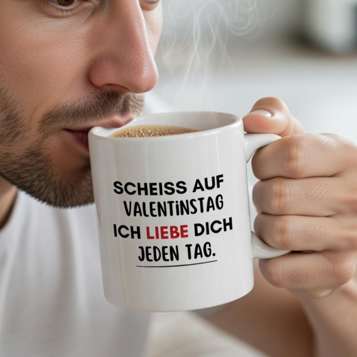 Tasse Scheiß auf Valentinstag | Liebes Tasse