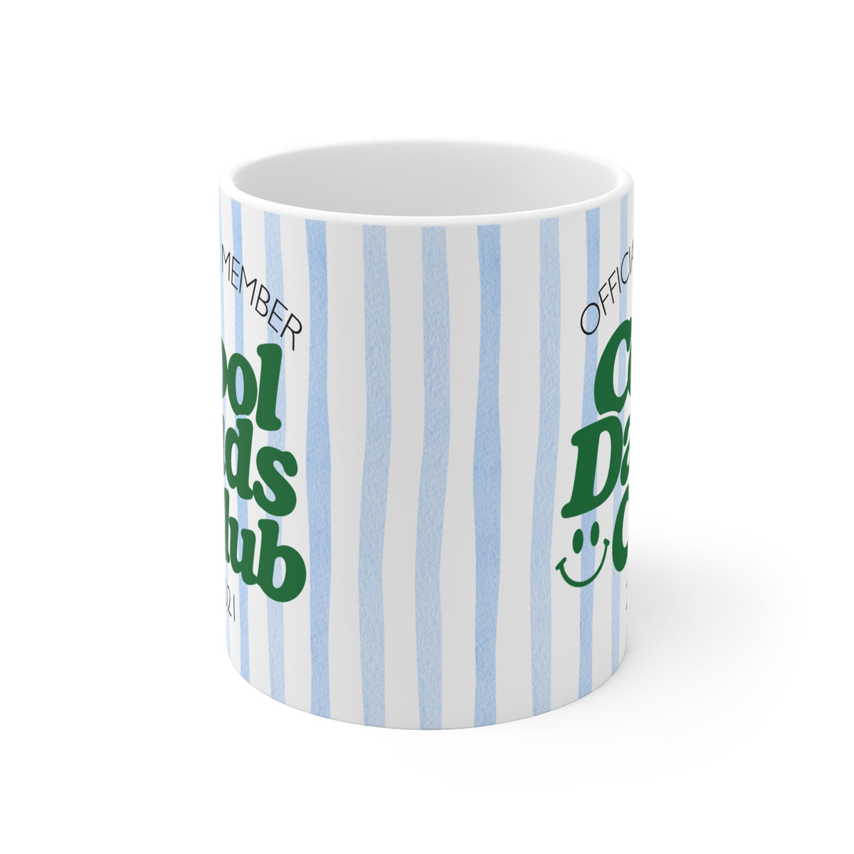 Tasse Cool Dads Club 2021 - blau gestreift