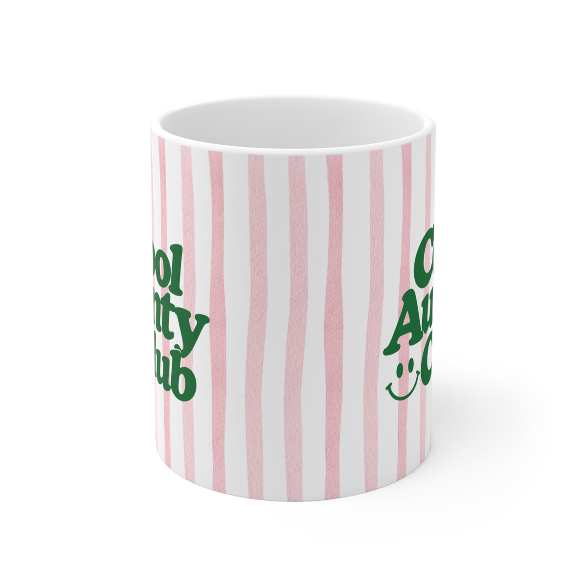 Tasse Cool Aunty Club ohne Jahreszahl - rosa gestreift