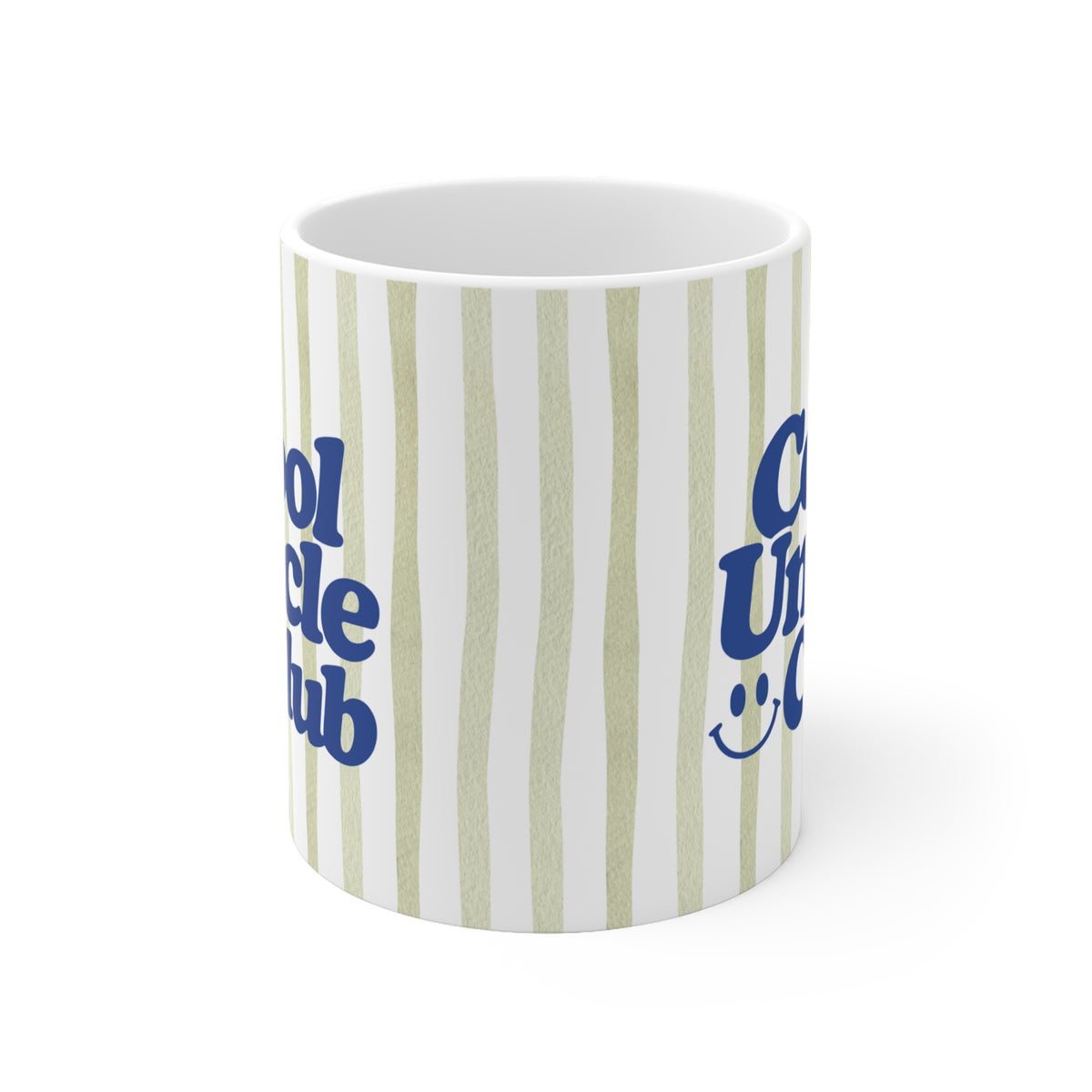 Tasse Cool Uncle Club ohne Jahreszahl - grün gestreift