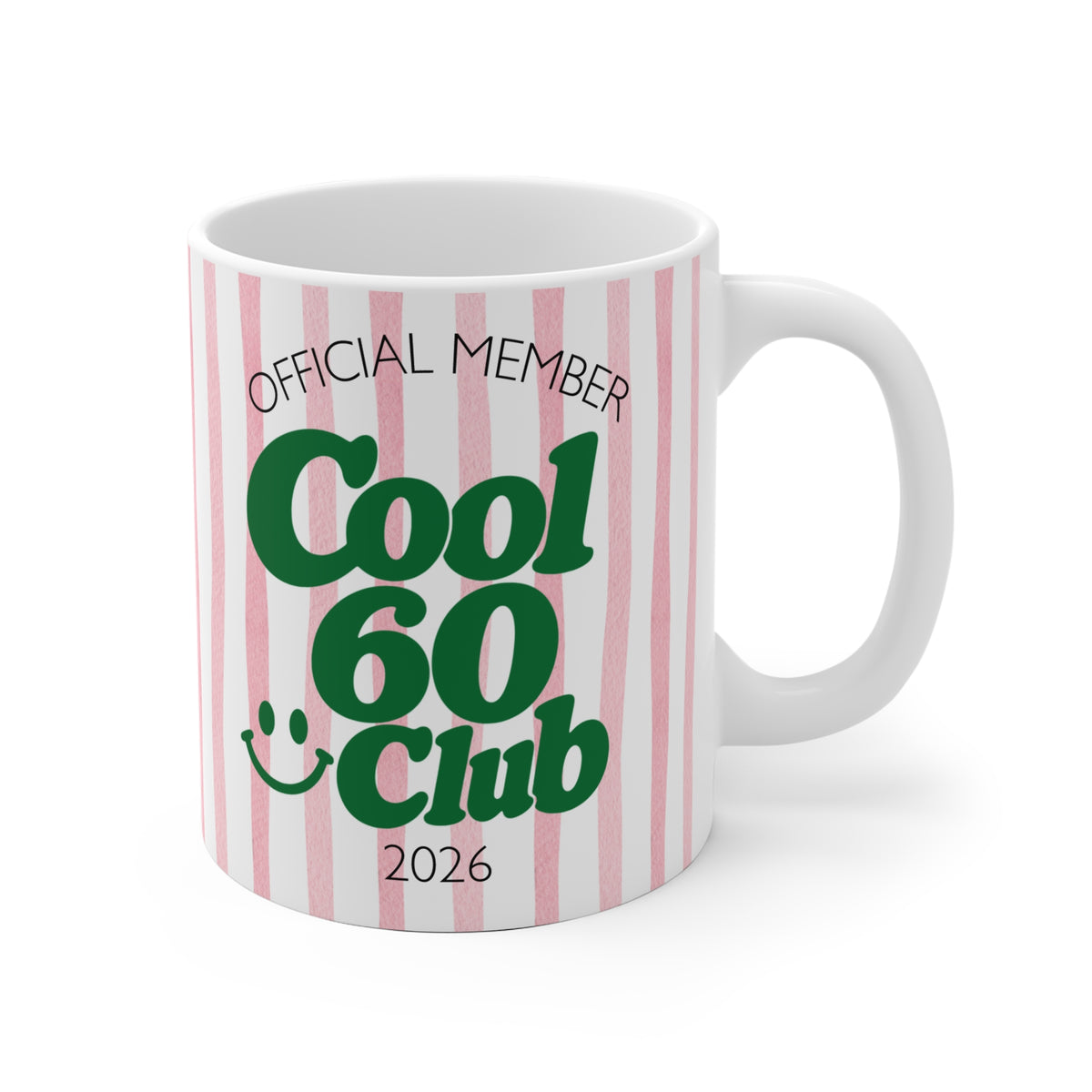 Tasse Cool 60 Club 2026 - rosa/grün