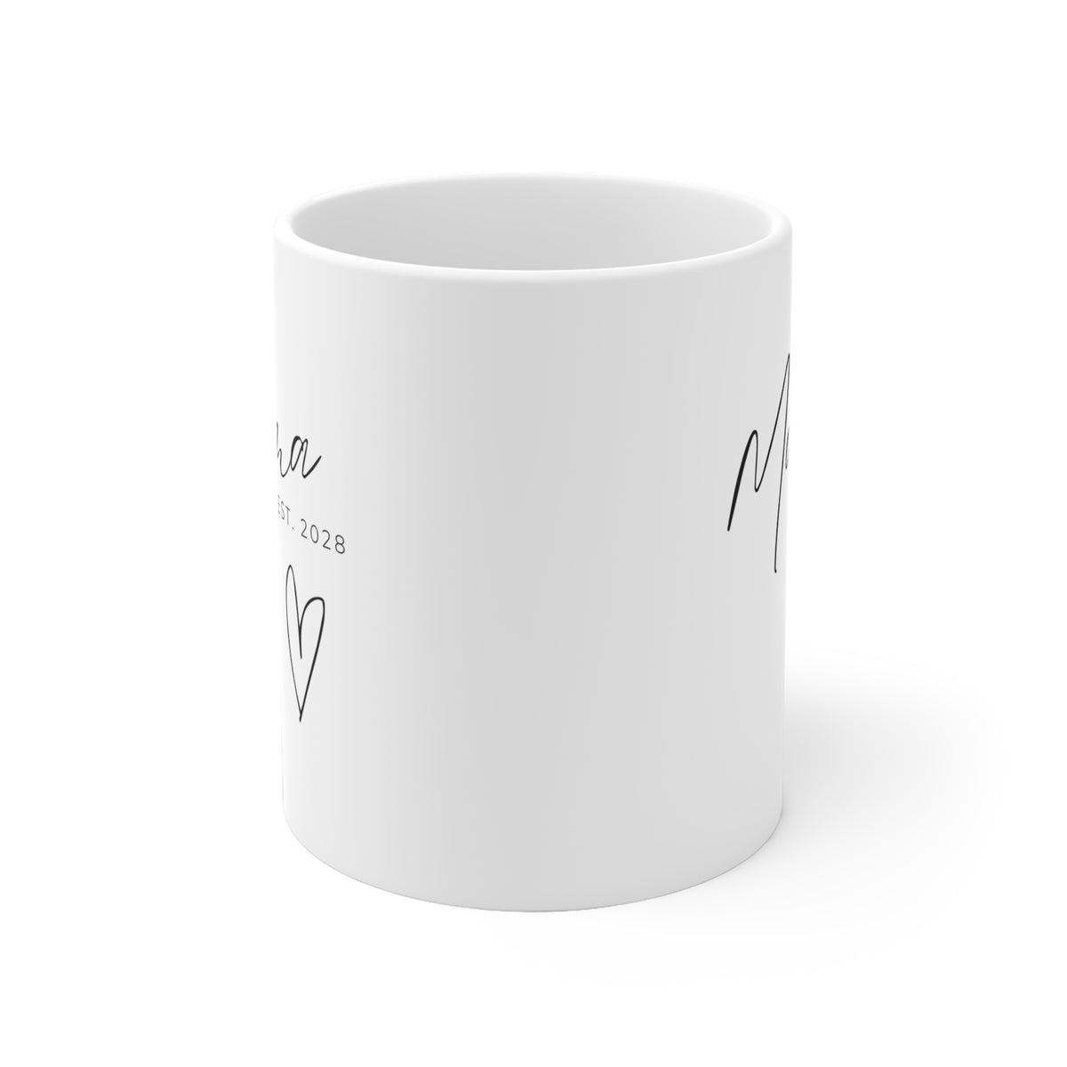 Tasse Mama Est. 2028 - einfarbig
