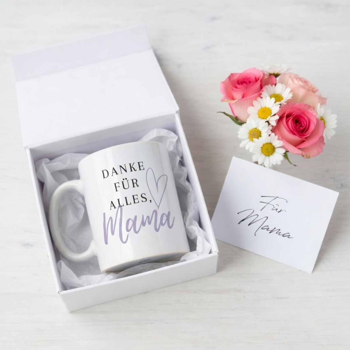 Tasse Danke für alles Mama Lila Herz