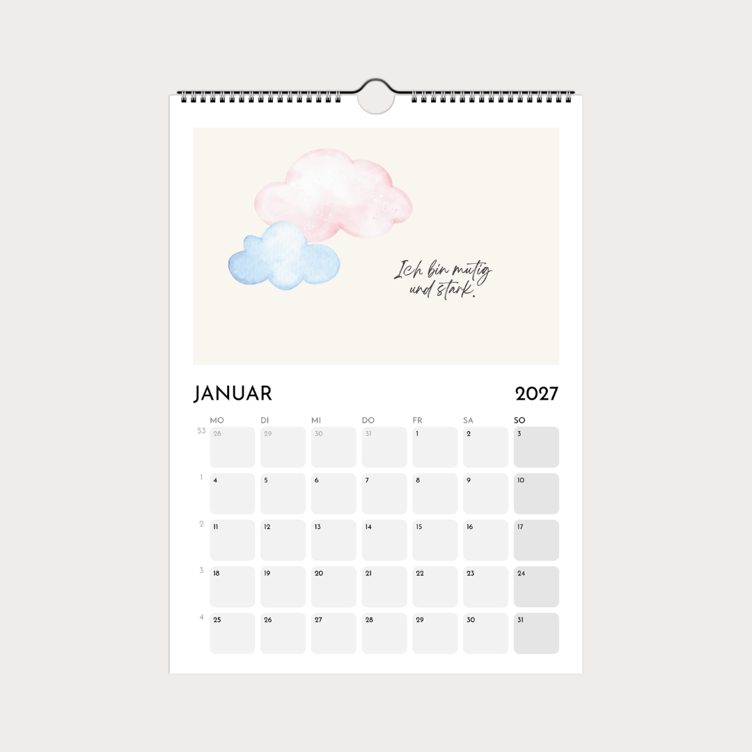 Wandkalender für Kinder – Motivationssprüche