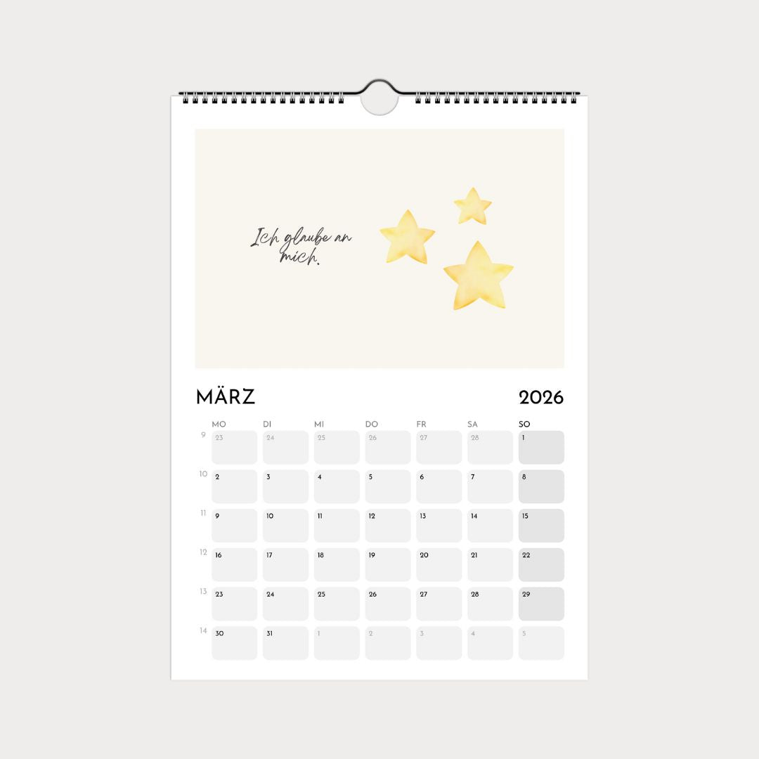 Kinderkalender 2026 | Wandkalender A4 mit kindgerechten Motiven & Sprüchen