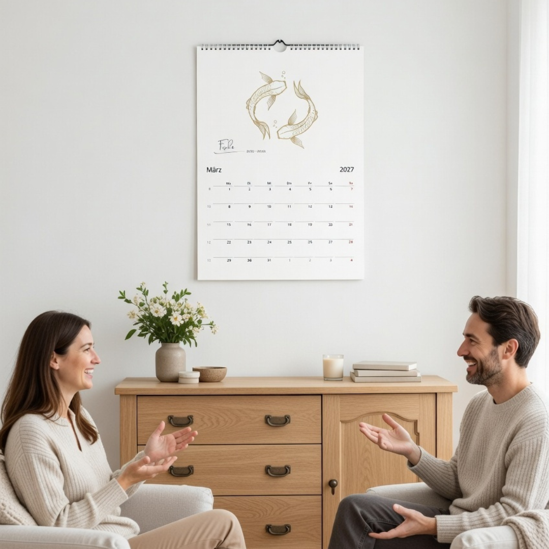 Sternzeichen Kalender 2027 trifft Design | Wandkalender A4