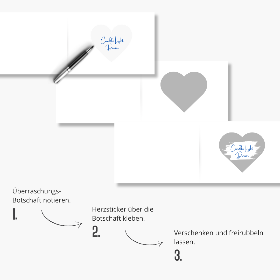 Rubbelkarten Weihnachten – 3er Set mit Roten Umschlägen & Rubbelstickern