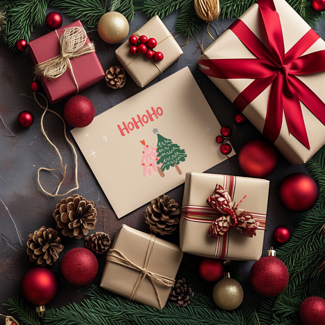 Rubbelkarten Weihnachten – 3er Set mit Roten Umschlägen & Rubbelstickern