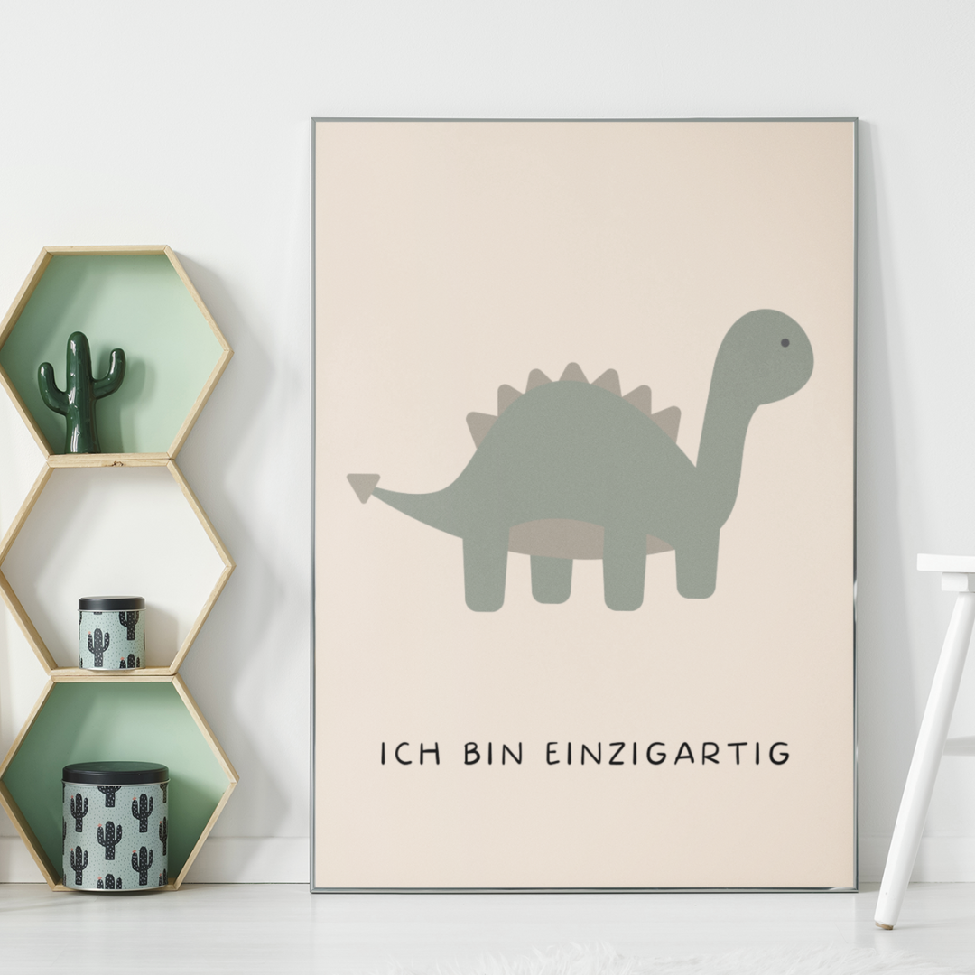 Dinosaurier Affirmation Poster Set 5-teilig Kinderzimmer