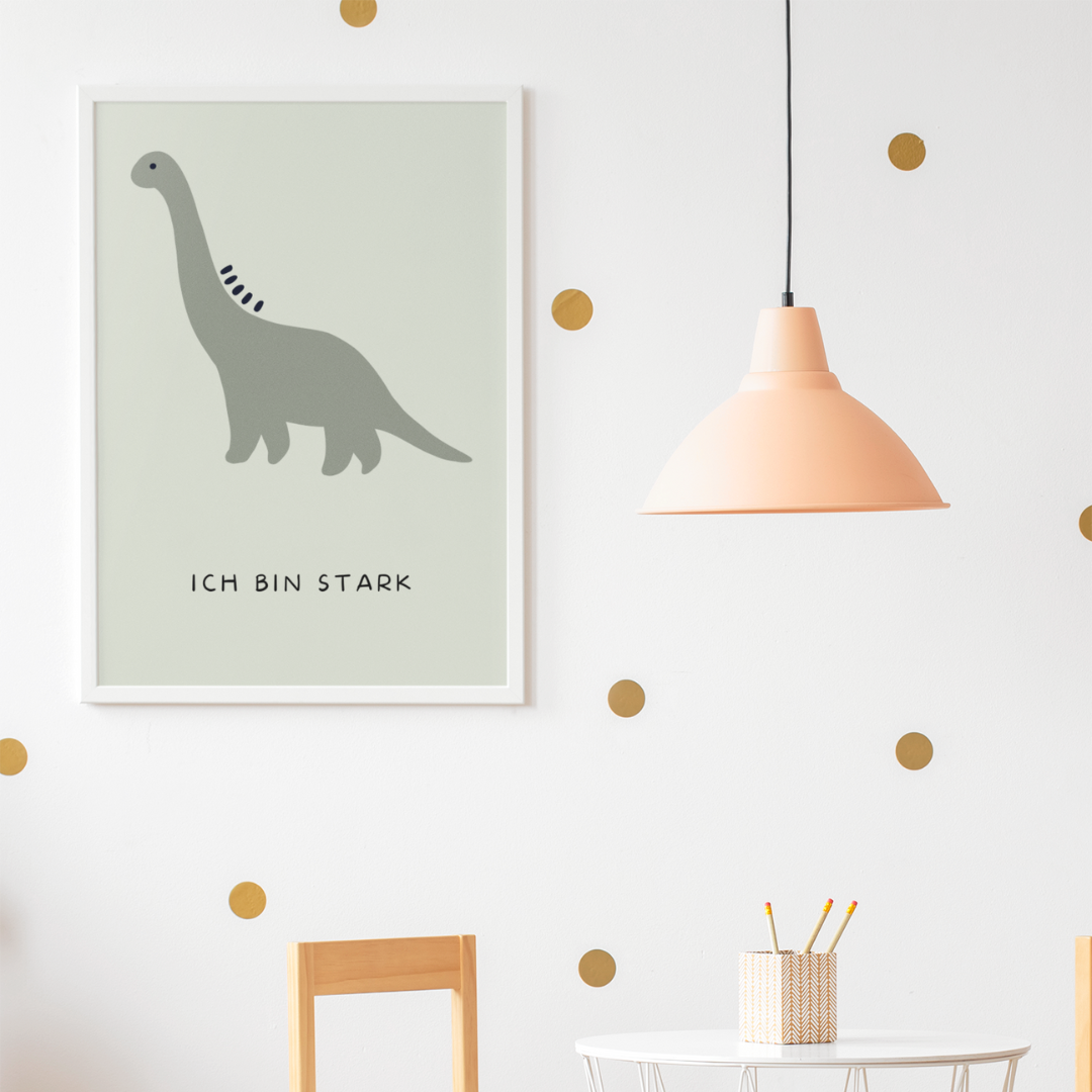 Dinosaurier Affirmation Poster Set 5-teilig Kinderzimmer