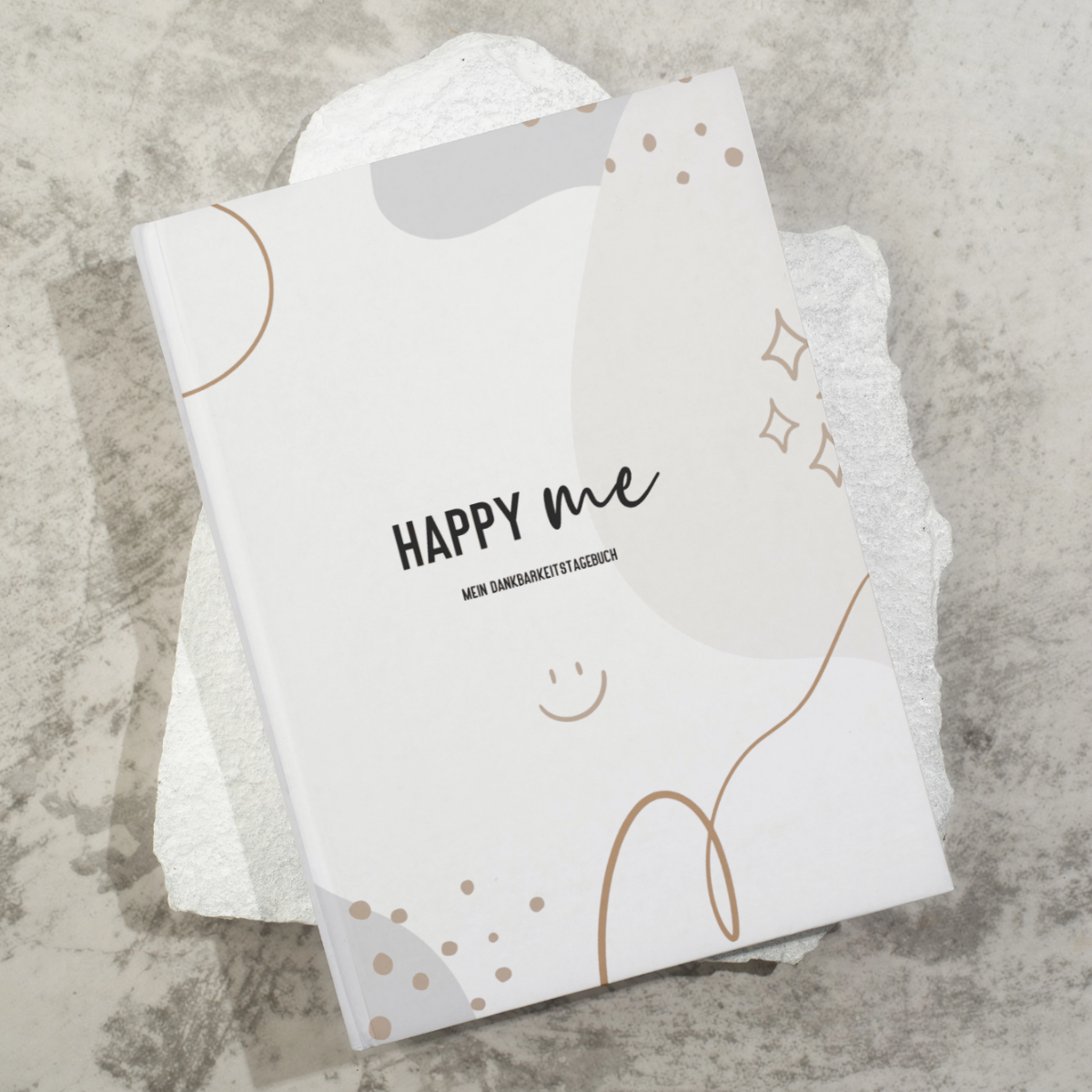 Dankbarkeitstagebuch Happy Me Hardcover Beige