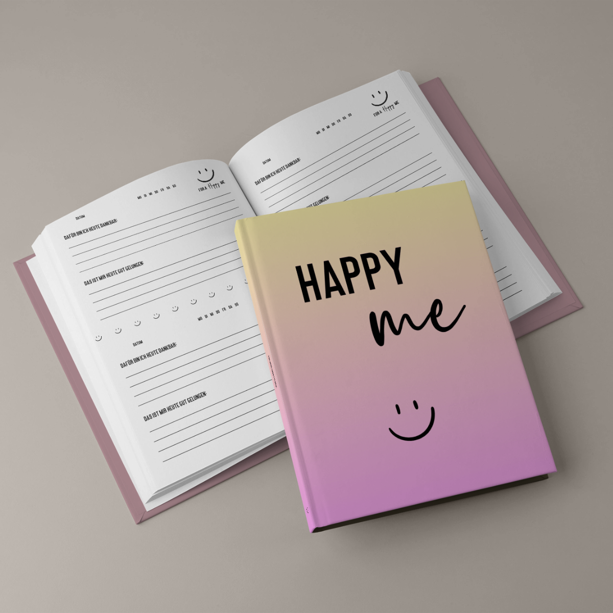 Dankbarkeitstagebuch Happy Me Hardcover Pink