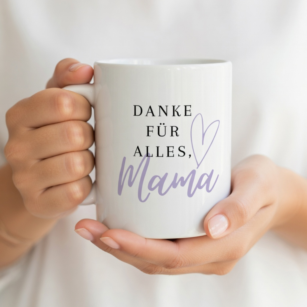 Tasse Danke für alles Mama Lila Herz