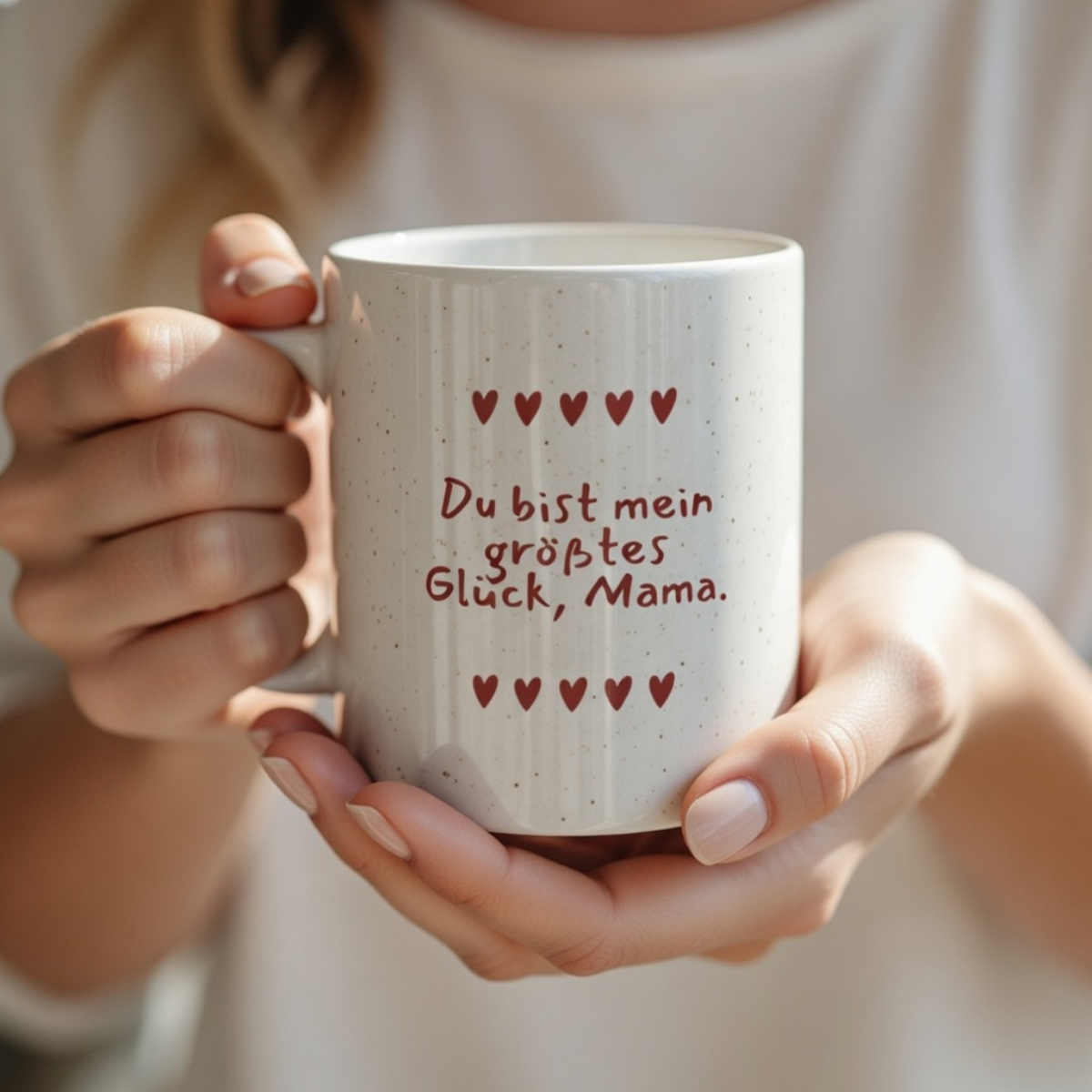 Tasse „Du bist mein größtes Glück, Mama“