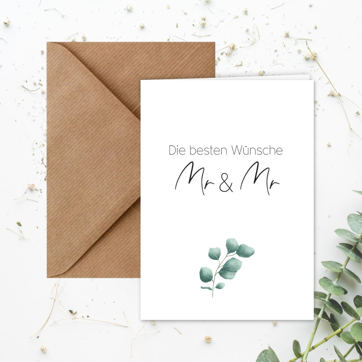 Glückwunschkarten Hochzeit Set *Mr & Mr* 2er Set