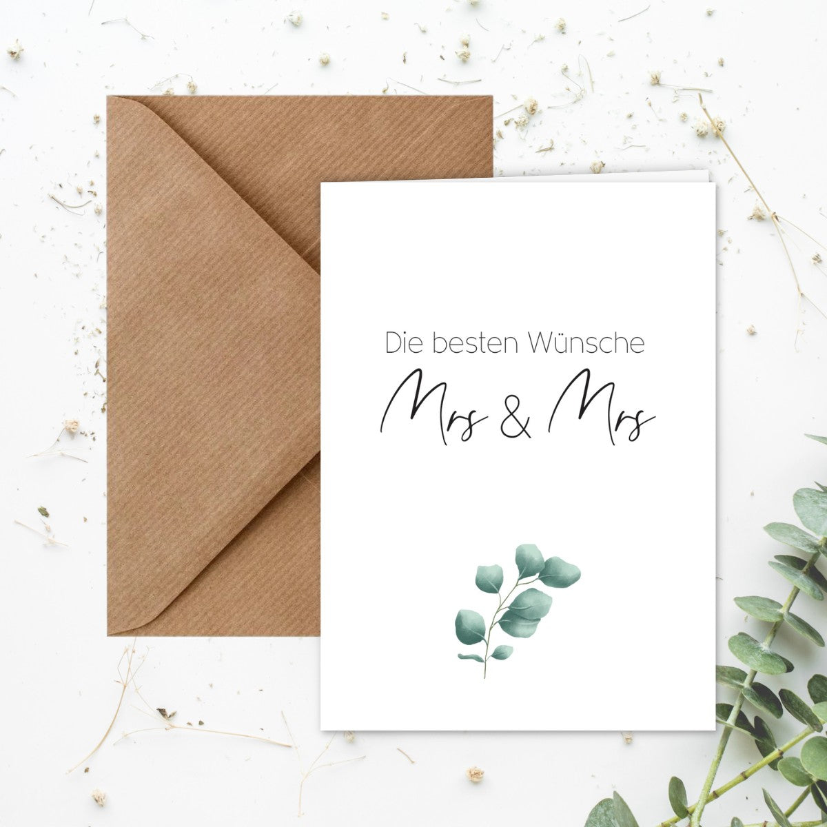 Glückwunschkarten Hochzeit Set *Mrs & Mrs* 2er Set