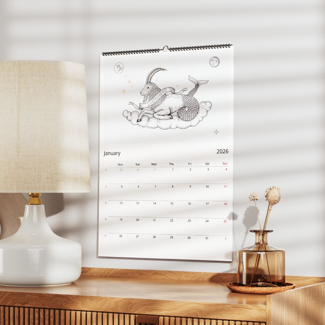Zodiac Sternzeichen Kalender 2026 (Sprache Englisch)
