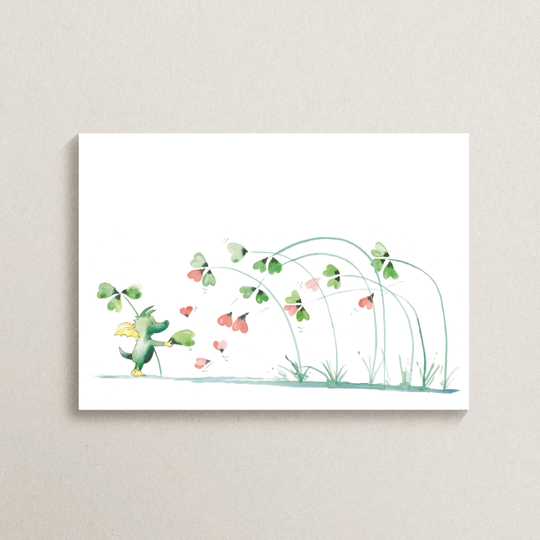 Poster TABALUGA Originalmotiv – Kleewiese mit Herzen