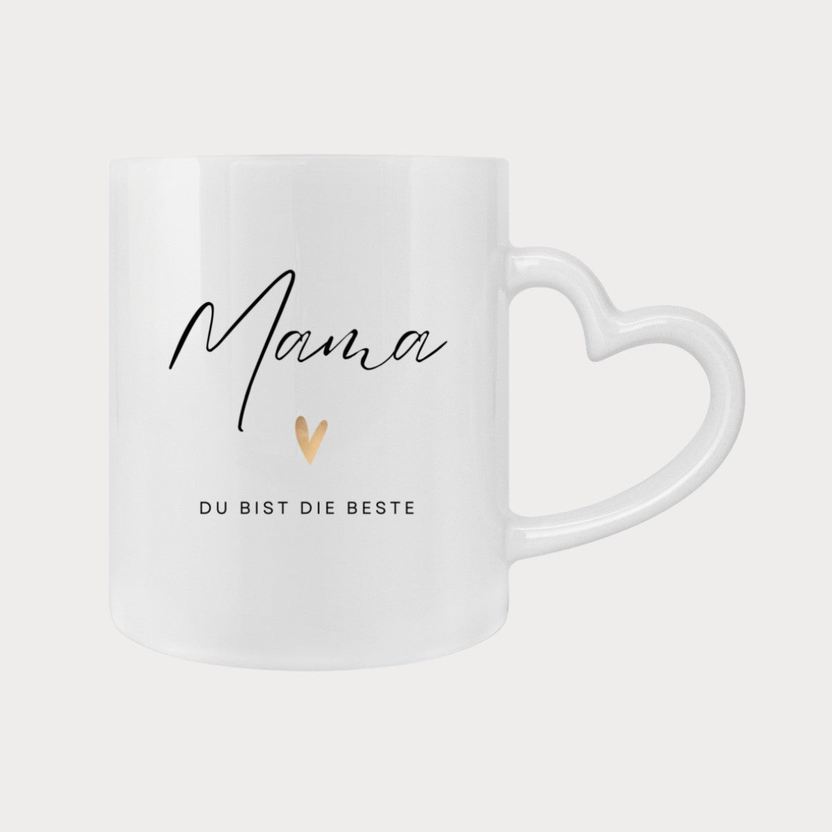 Mama du bist die Beste Tasse mit Herzgriff (300ml)