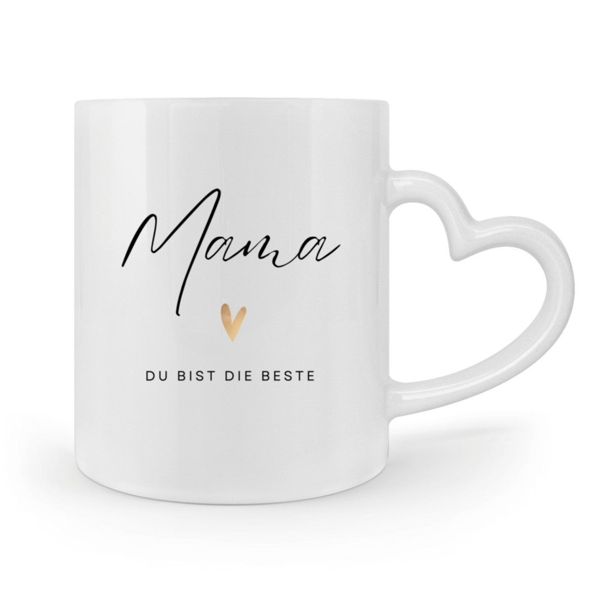 Mama du bist die Beste Tasse mit Herzgriff (300ml)