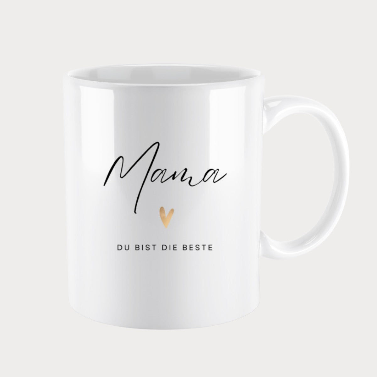 Mama du bist die Beste Tasse - einfarbig (330ml)