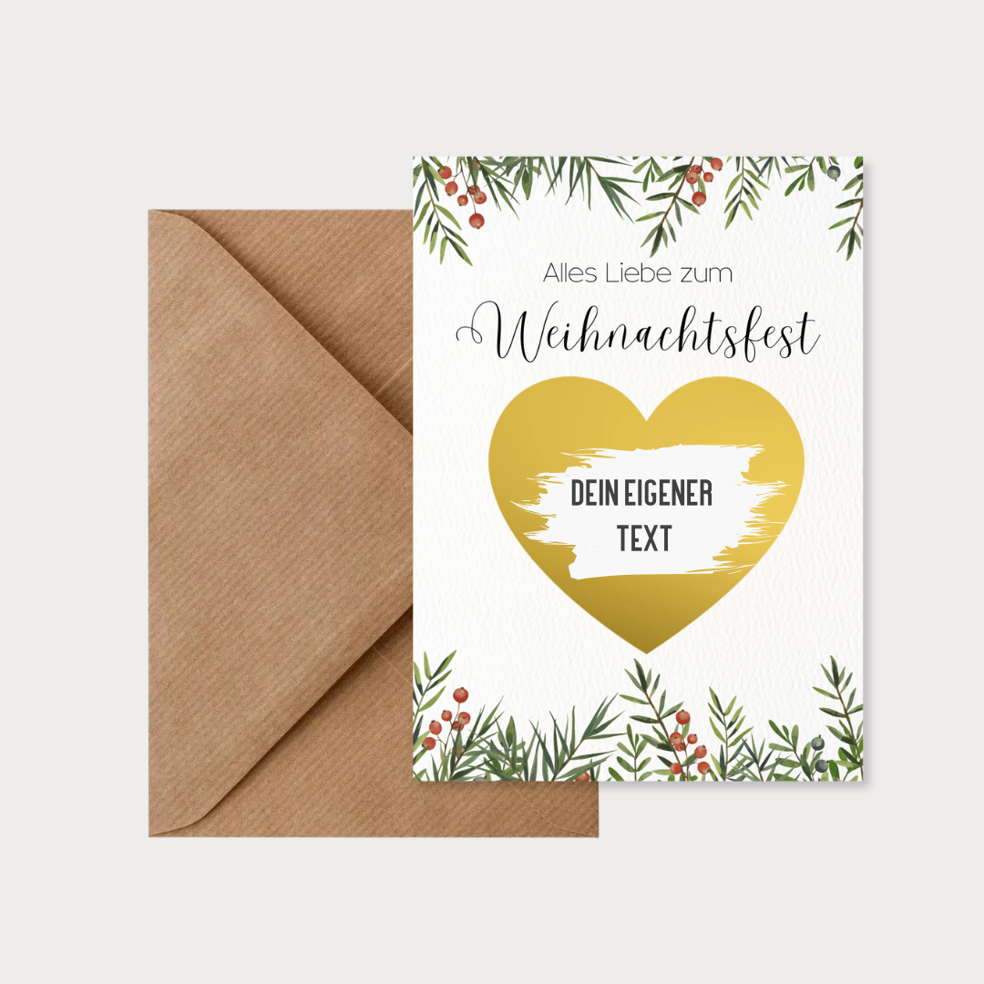 Rubbelkarte zum Selbstbeschriften *Weihnachten* Grün 3er Set