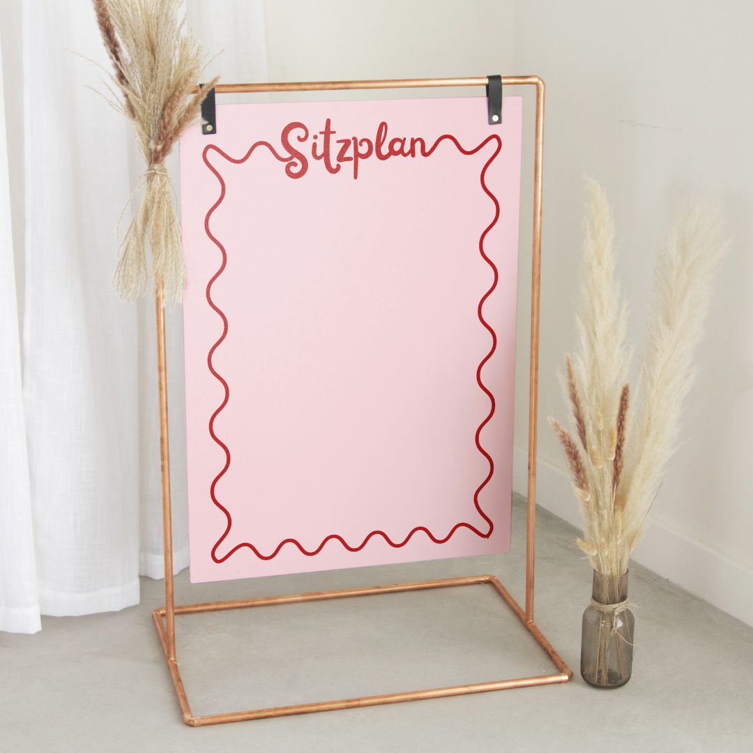 Hochzeit Sitzplan Modern Pink Rot (Download)