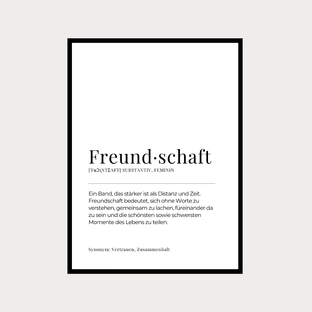 Poster Definition Freundschaft