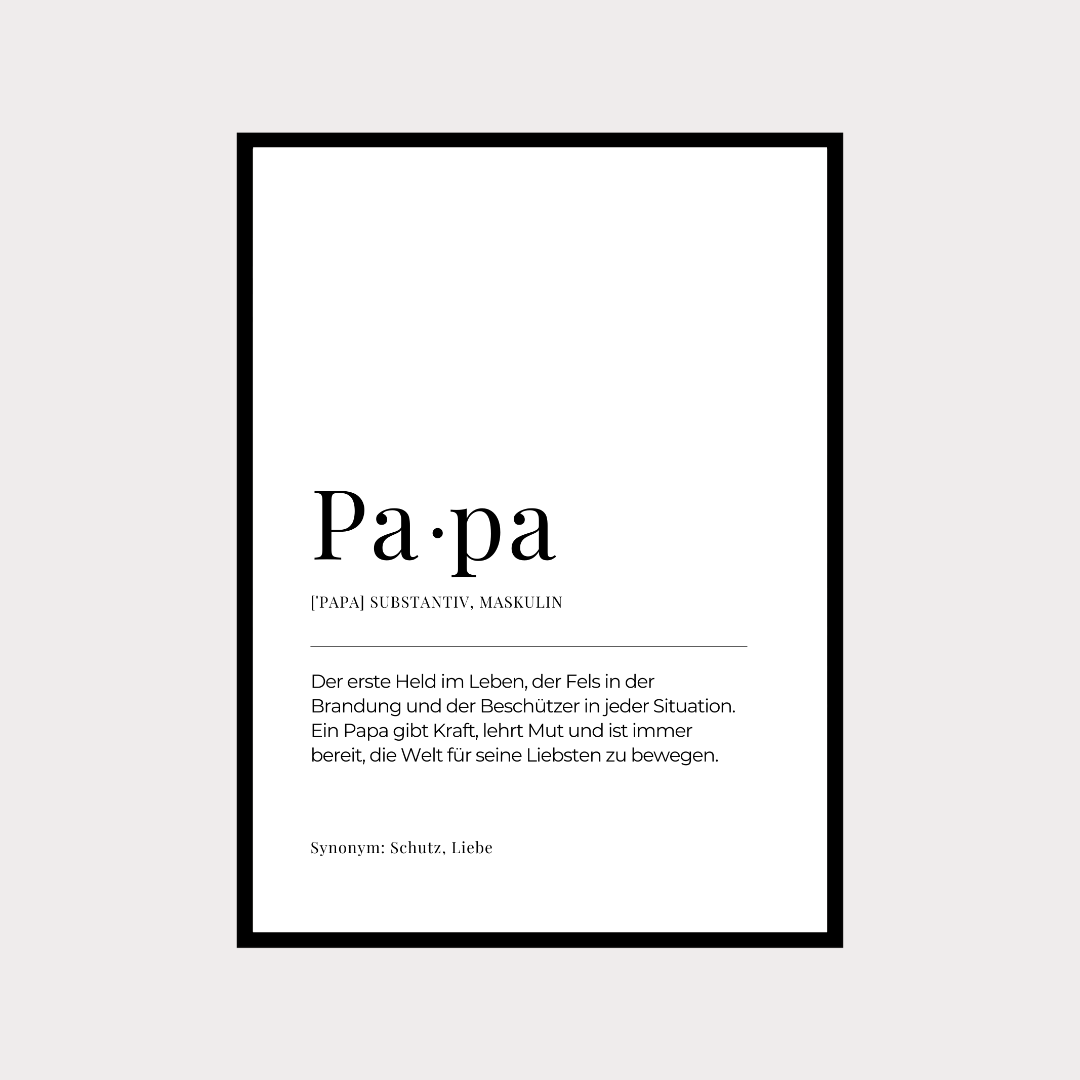 Poster Definition Papa