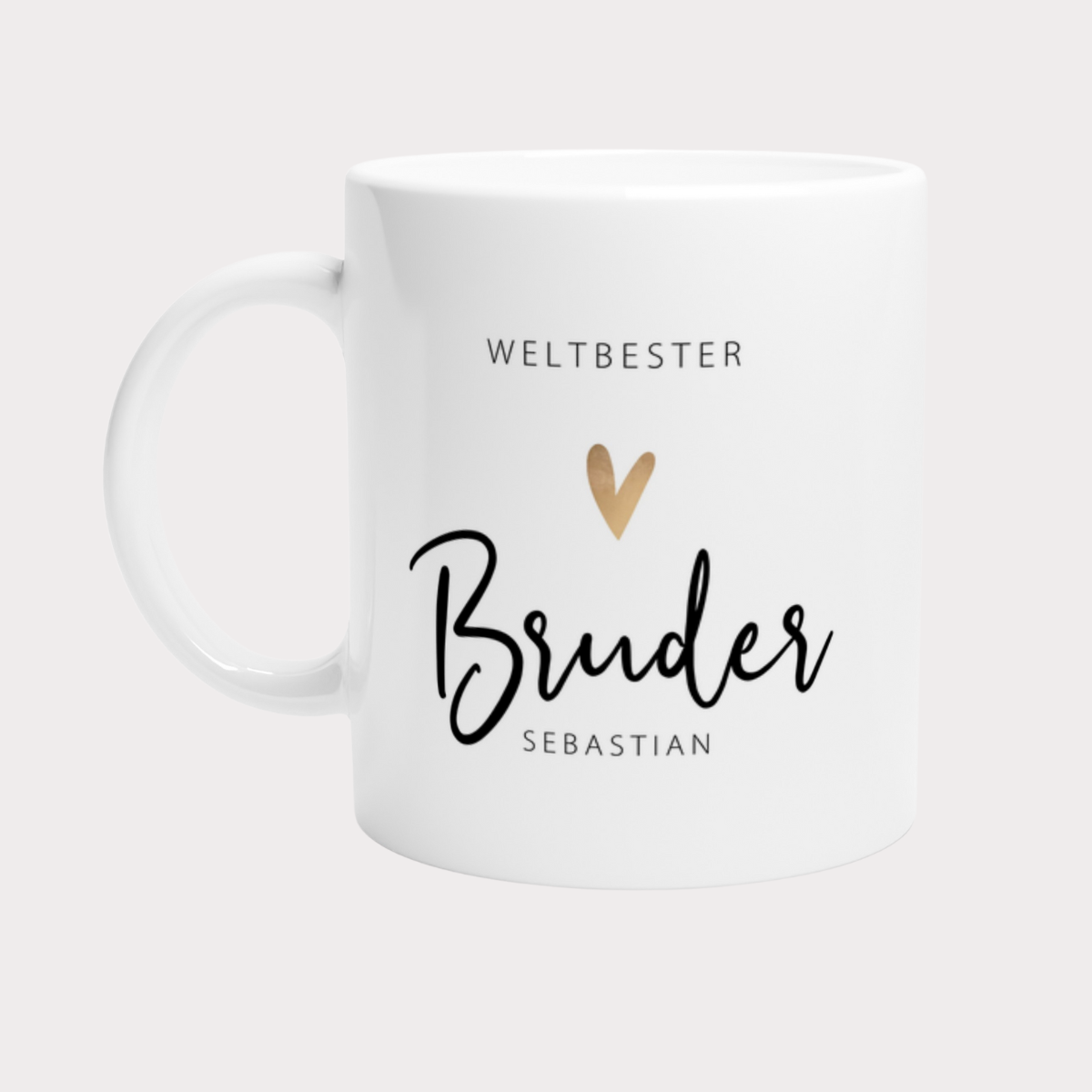 Tasse Weltbester Bruder 330ml einfarbig mit / ohne Personalisierung