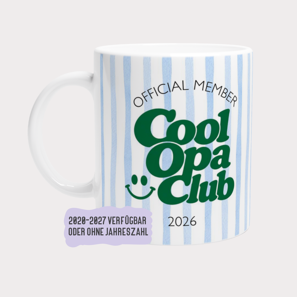 Tasse Cool Opa Club Blau Grün (2020 bis 2027 oder ohne Jahreszahl)