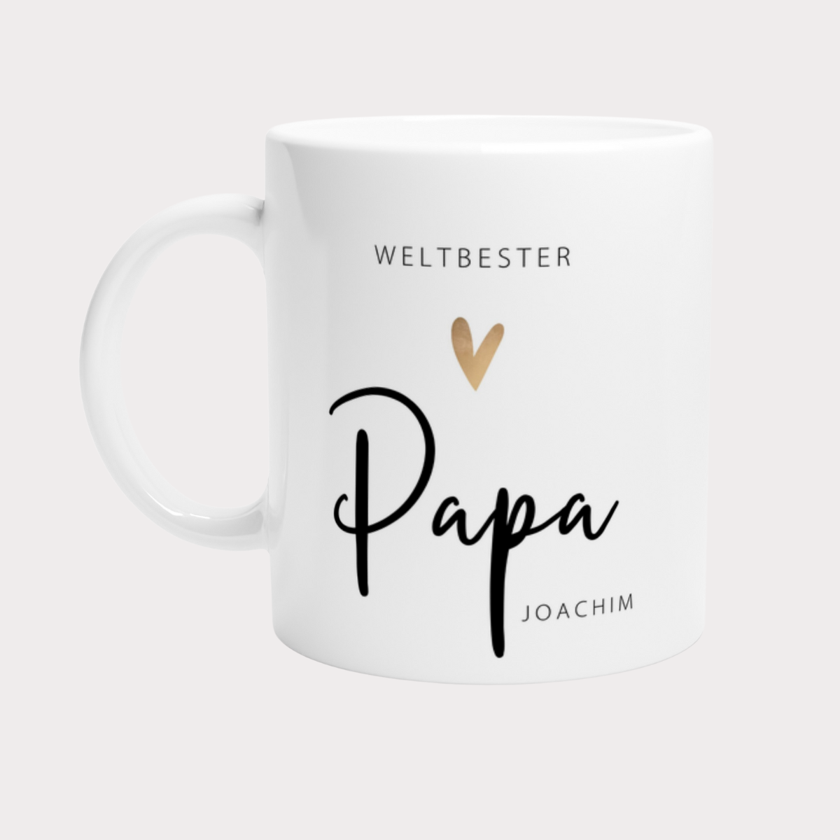 Tasse Weltbester Papa 330ml einfarbig mit /ohne Personalisierung