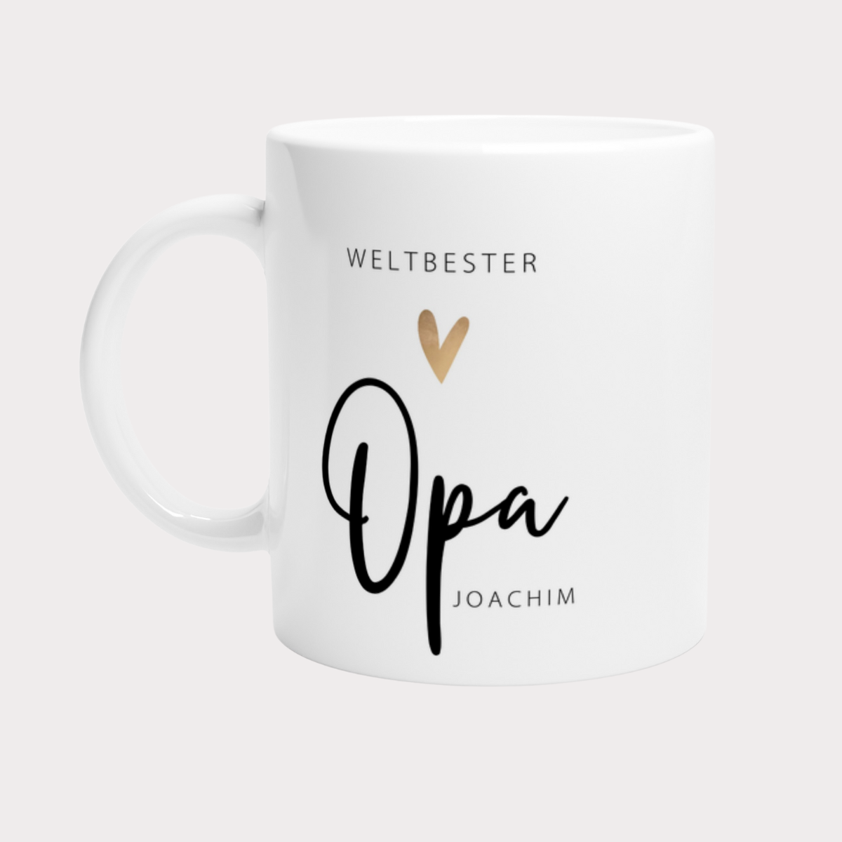 Tasse Weltbester Opa 330ml einfarbig mit / ohne Personalisierung