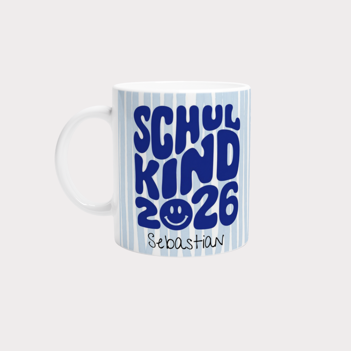 Tasse Schulkind 2026 Blau mit Namen