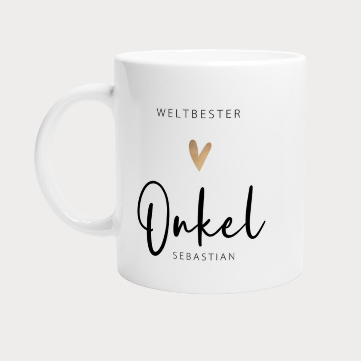 Tasse Weltbester Onkel 330ml einfarbig mit / ohne Personalisierung
