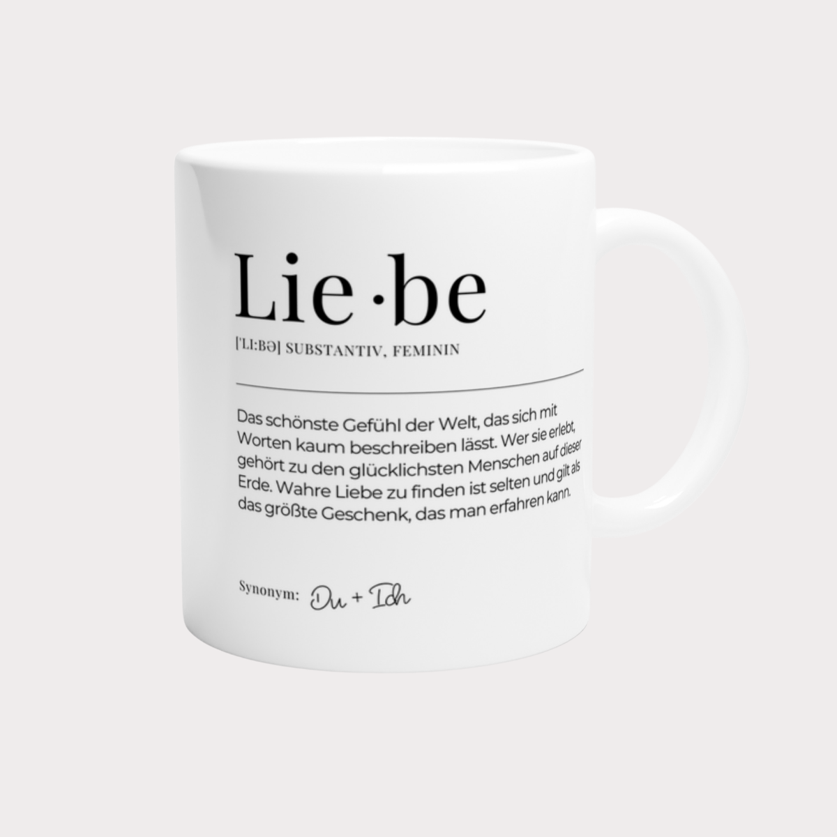 Tasse Definition Liebe – 4 Farben