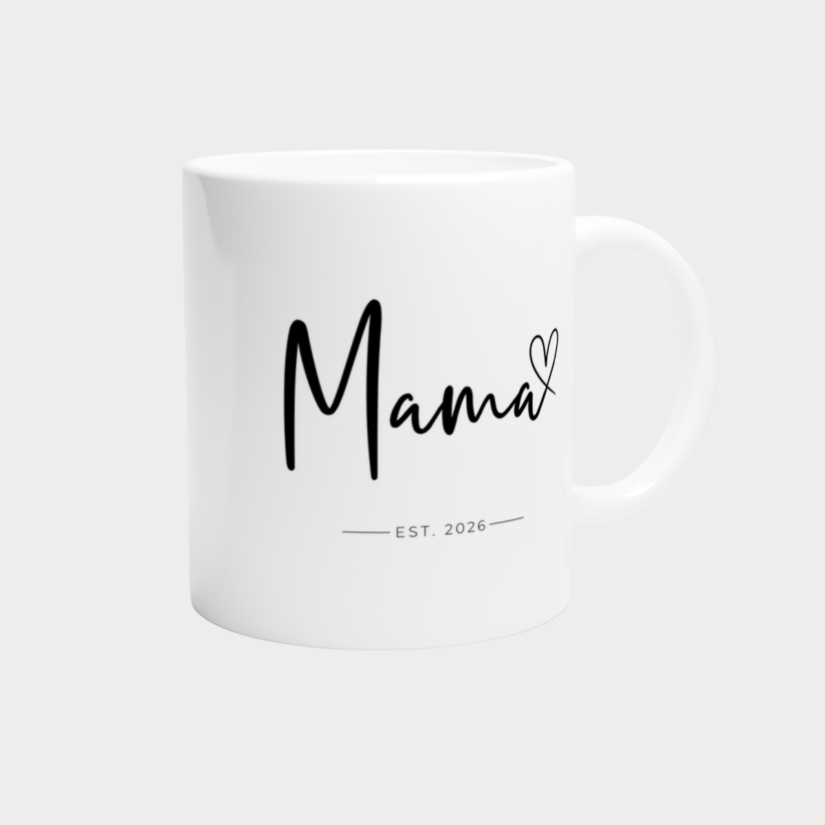 Tasse Mama 2026 Herz schwarz