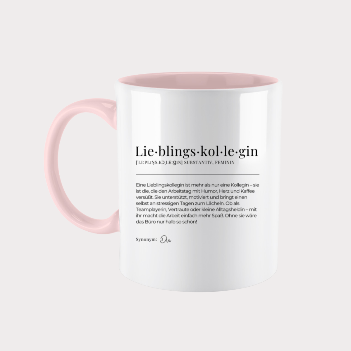 Tasse Definition Lieblingskollegin - zweifarbig rosa
