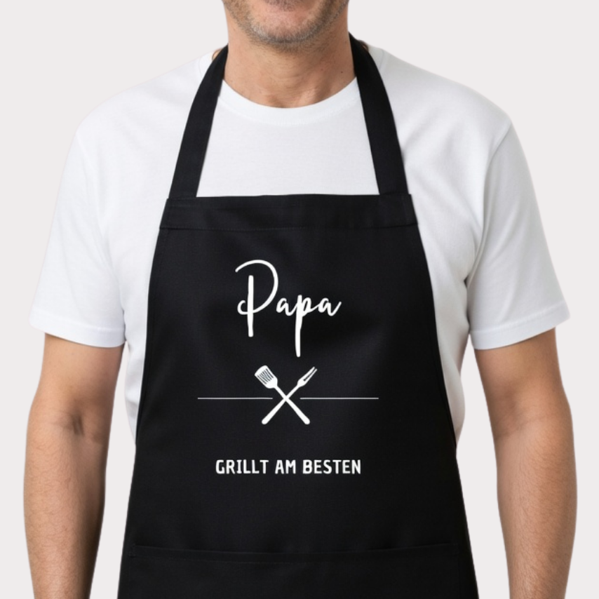 Schürze Papa grillt am besten – Grillschürze