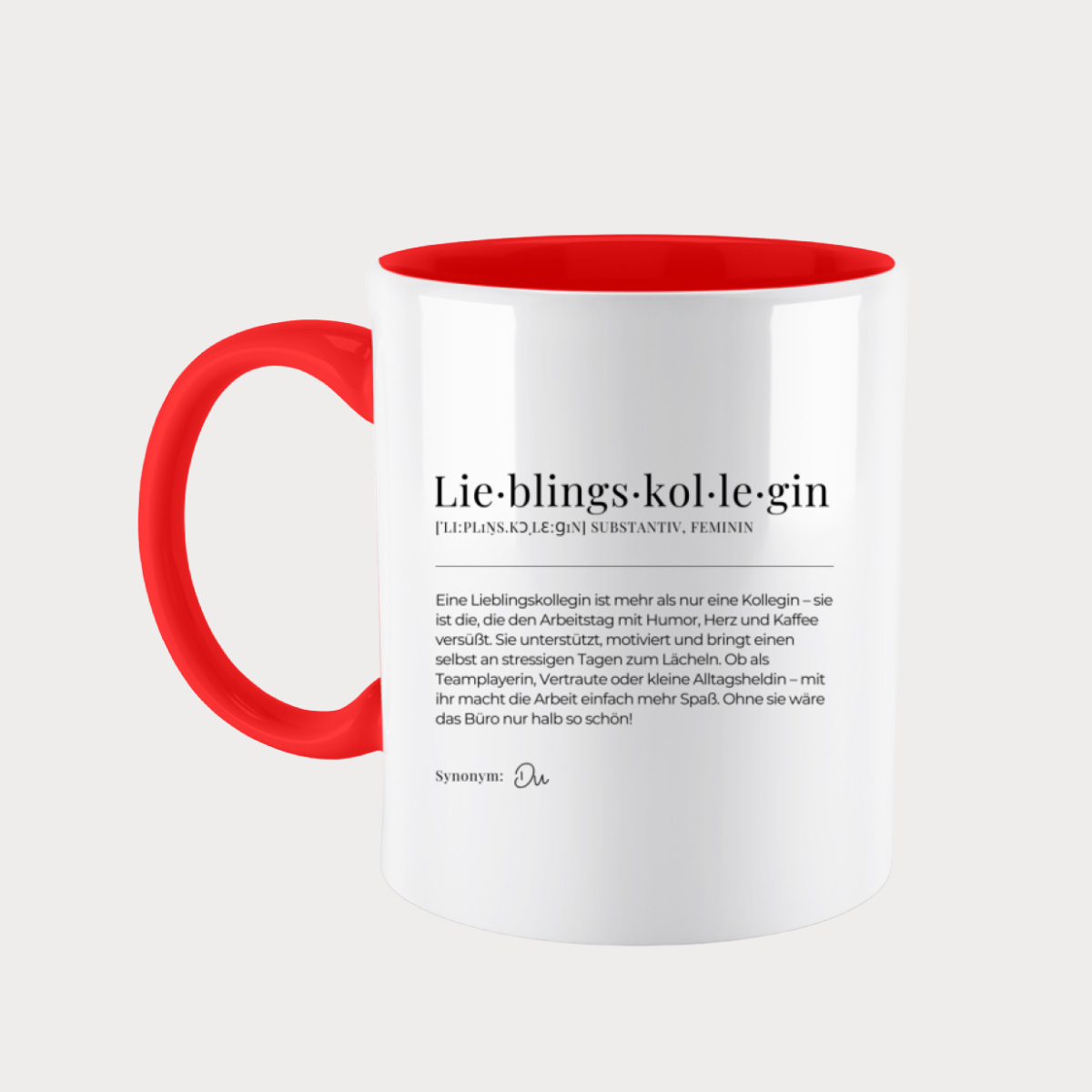 Tasse Definition Lieblingskollegin - zweifarbig rot