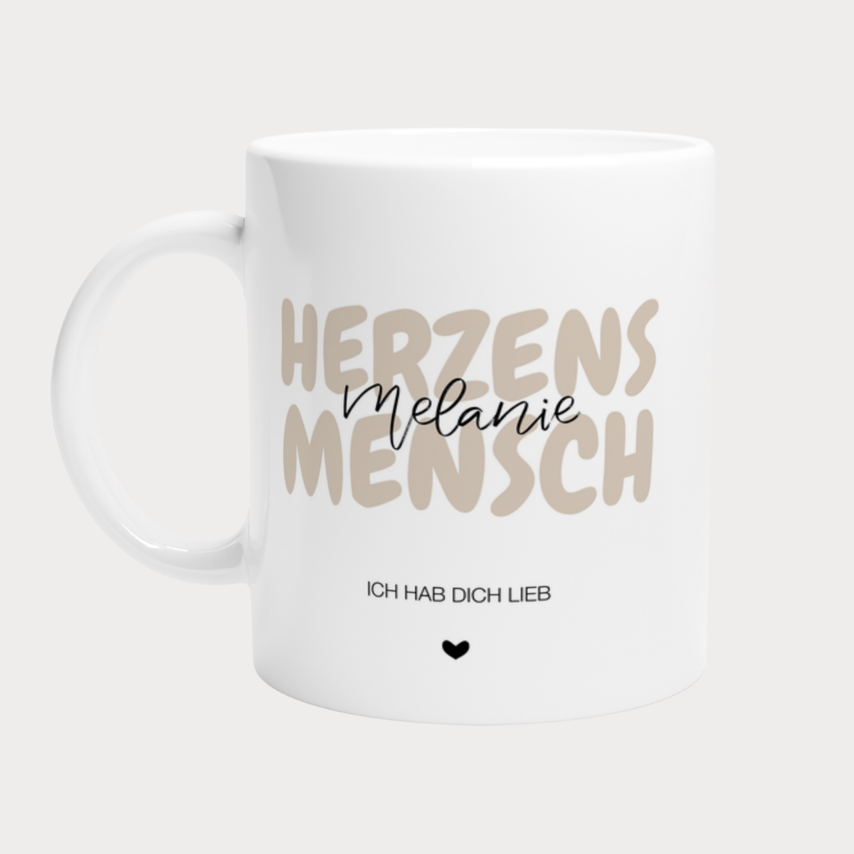 Tasse personalisiert Herzensmensch – mit oder ohne Wunschname –
