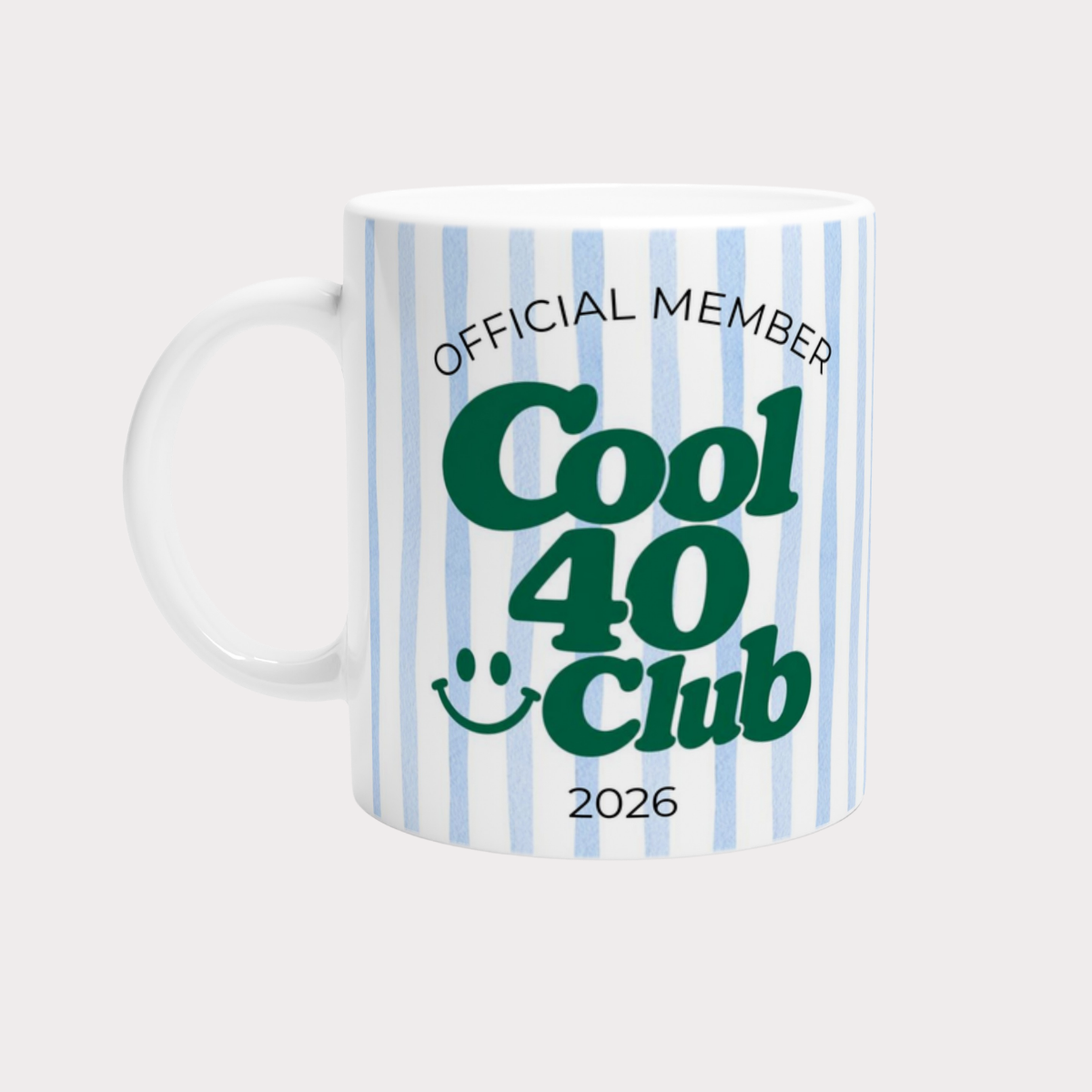 Cool 40 Club Tasse Blau Grün