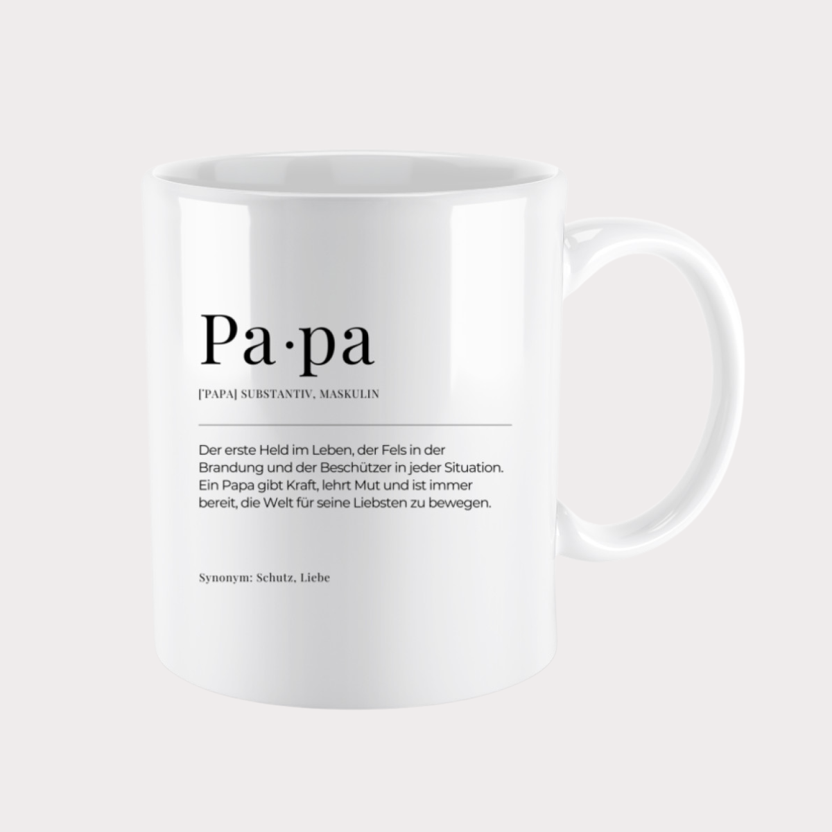 Tasse Definition Papa - einfarbig (330ml)