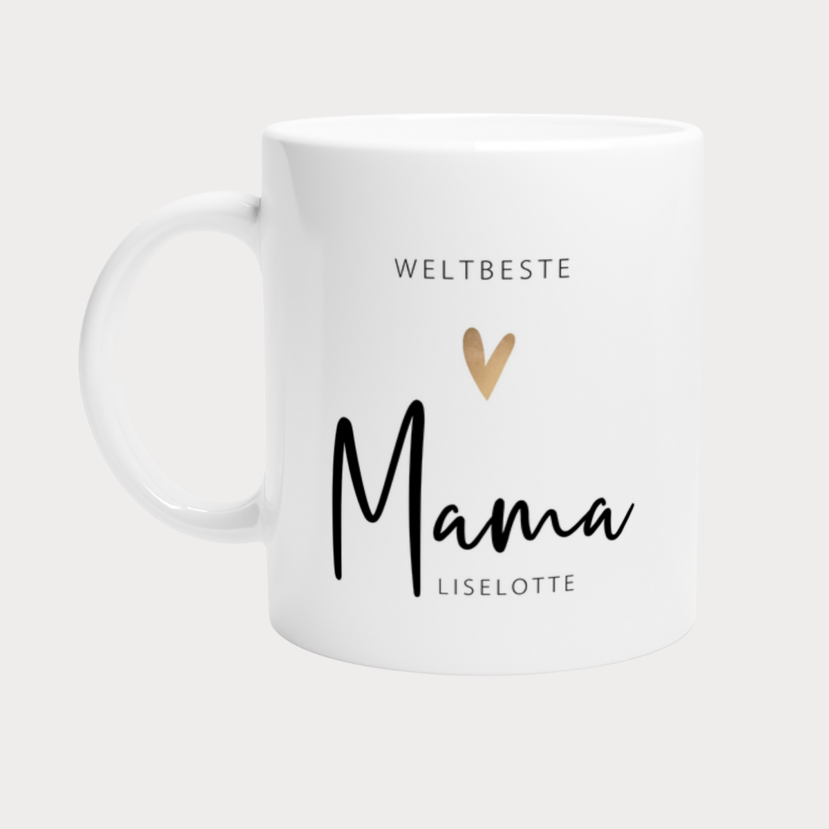 Tasse Weltbester Mama 330ml einfarbig mit / ohne Personalisierung