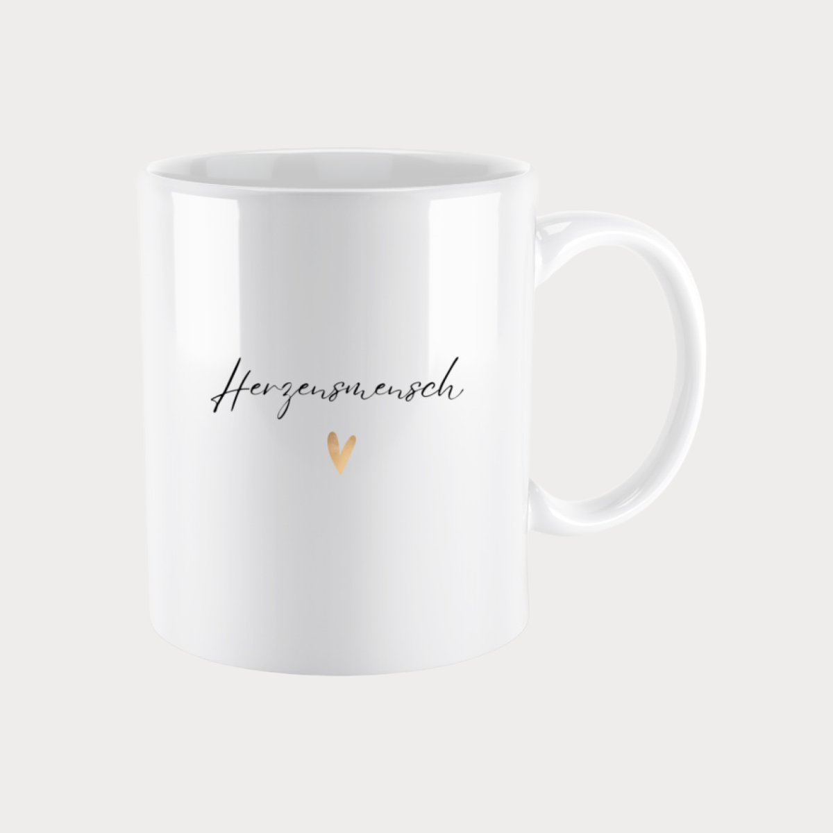 Tasse Herzensmensch - einfarbig